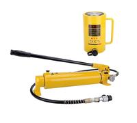 KLYDBMYT Cric hydraulique avec Pompe Manuelle, vérin hydraulique 10T, Course de 150 mm/6 Pouces, à rétraction Automatique, pour l'acier et Autres Industries (cric 50T + Pompe Manuelle CP-700-2A)