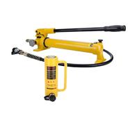 KLYDBMYT Cric hydraulique avec Pompe Manuelle, vérin hydraulique 10T, Course de 150 mm/6 Pouces, à rétraction Automatique, pour l'acier et Autres Industries (cric 10T + Pompe Manuelle CP-700)