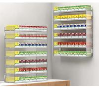 KLYDBMYT Lot de 10 présentoirs à Cigarettes en Acrylique - Vitrines de Vente au détail pour magasins et marchés - Idéales pour Une présentation organisée des Cigarettes (80 x 27 x 65 cm)