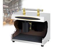 KLYDBMYT Machine à cirer Les Chaussures Commerciale, Machine de Nettoyage de Chaussures à Induction Horizontale Automatique, Double Brosse combinée, Nettoyage Facile, Couleur d'origine