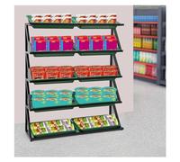 KLYDBMYT Présentoir à 5 Niveaux pour Fruits et légumes, présentoir pour supermarché avec 10 paniers, présentoir pour collations, Pommes de Terre, oignons et Fruits et légumes