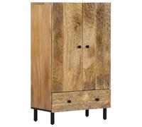 KLYEON Buffet 60x33x100 cm Bois de manguier Massif, Meubles de Rangement