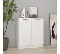 KLYEON Buffet Blanc 60x30x70 cm Bois d'ingénierie, Meubles de Rangement