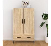 KLYEON Buffet Chêne Sonoma 70x31x115 cm Bois d'ingénierie, Meubles de Rangement