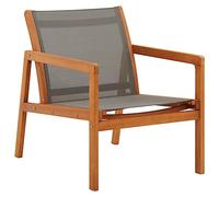 KLYEON Chaise de Jardin Gris Bois d'eucalyptus Solide et textilène Chaises Longues