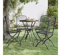 KLYEON Chaises Pliables de Jardin 4 pcs Maille métallique Anthracite,Chaises de Jardin Pliables Solides et Pratiques pour Vos espaces extérieurs Chaises Longues