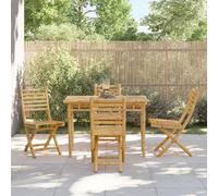 KLYEON Chaises Pliables de Jardin Lot de 4 43x54x88 cm Bambou,Chaise de Jardin Pliable en Bambou Confort et Style pour Vos Repas en Plein air Chaises Longues