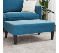 KLYEON Repose-Pied Bleu 77x55x31 cm Velours Chambre à Coucher
