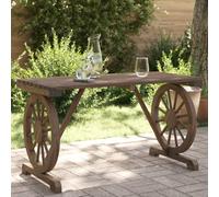 KLYEON Table de Jardin 115x55x65 cm Bois de Sapin Massif,Table de Jardin Rustique en Bois Massif Idéale pour Vos Repas en Plein air Mobilier de Jardin