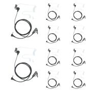 klykon Lot de 10 écouteurs pour talkie-walkie avec micro PTT 1 broche 2,5 mm compatible avec Motorola Talkabout T200 MR350R MH230R T460 Radio bidirectionnelle Tube acoustique caché