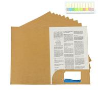 KLYNGTSK 10 PCS Chemise Cartonnée avec Rabat à Pochette a4, Porte Documents Carton Sous Chemises en Papier Dossier de Fichiers avec Pochettes Dossiers de Présentation avec Fentes pour Bureau École
