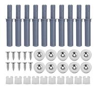 KLYNGTSK 10 PCS Systeme Push to Open Tiroir Amortisseur Systeme de Fermeture Porte 45MM Système Push Pull avec Vis Fermetures Push to Open Magnétique Loquet pour Porte Placards Meuble Armoire, Gris