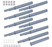 KLYNGTSK 10 PCS Systeme Push to Open Tiroir Amortisseur Systeme de Fermeture Porte 80 MM Système Push Pull avec Vis Fermetures Push to Open Magnétique Loquet pour Porte Placards Meuble Armoire, Gris