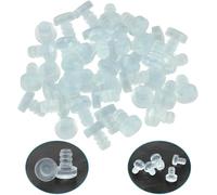 KLYNGTSK 100 PCS Butoir Porte Mural en Silicone Pare-chocs de Table en Verre avec Tige Tampon de Porte Caoutchouc Transparent pour Anti-collision et Réduction du Bruit de Meuble Tiroir Porte d'Armoire