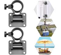 KLYNGTSK 2 PCS Support de Parasol pour Balcon Porte-Parapluie de Boîte de Pêche en Alliage d'Aluminium Fixation Parasol Balcon Supports de Parasol de Pêche Pliant pour Boîte de Pêche, Chaise de Pêche