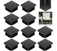 KLYNGTSK 20 PCS Bouchon pour Tuyau Carré 30*30mm Noir - Embout Plastique à Lamelles pour Tube de Chaise, Pied de Table, Meuble et Armoire