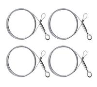 KLYNGTSK 4 PCS 2M*1,5MM Câble en Acier Inoxydable à Suspendre Câble Inox Réglable Câble Métallique Fil d’Acier Inoxydable avec Tendeur et Crochets pour Vêtements Lumières Photos, Chargé Max 30 kg