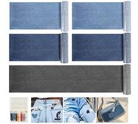KLYNGTSK 5 PCS Patch Thermocollant pour Jeans Patchs de Réparation Jeans Patch Denim Coudre Patch Denim Thermocollant Patch Thermocollant Vetement avec Kit de Réparation à Coudre pour Sacs à dos, Robe