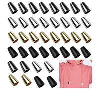 KLYNGTSK 80 PCS Bouchon de Cordon en Metal Embout de Cordon Metal Bouchon de Cordon 2 Trous Serrure à Cordon 4 Couleurs Verrouillage de Cordon pour Vêtements, Sac à dos, Veste, Lacets