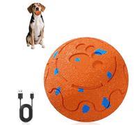 KLYNGTSK Jouet Intelligent pour Chien - Balle Interactive Automatique Wicked Ball - 3 Modes de Jeu - Étanche et Rechargeable - pour Chiens de Taille Moyenne à Grande (Orange)