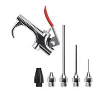 KLYNGTSK Kit de Pistolet à Air avec 5 Buses Interchangeables, Pistolet à Air Comprimé en Alliage de Zinc Kit Soufflette Compresseur à Air pour Compresseur d'Air Standard 1/4 Pouce NPT