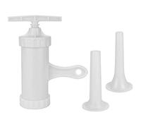 KLYNGTSK Machine à Saucisse Manuelle en Plastique Poussoir à Viande Manuel 20 mm de Diamètre Machine de Remplissage Manuel avec 2 Entonnoir pour Saucisses Maison Cuisine (Blanc)