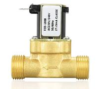 KLYNGTSK Vanne Électromagnétique Électrique Électrovanne Magnétique en Laiton Électrovanne 220v Normalement Fermé Électrovanne Electrique 1/2" AC 220V N/C℉ pour Contrôle de l'eau, 6.4 * 6.2cm