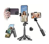 Klype Trépied-Grip Snappro Selfie Stick Trépied Bluetooth Extensible Smartphone Portable avec Télécommandeet Support pour Vidéo & Voyage(Noir)