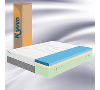 Klyvvo Mousse Cellules Froides & Mémoire de Forme Matelas 140x190, 20 épaisseur, Réversible 2 duretés, Respirant, 7 Zones Sout idéal Toutes pos, Amovible fac Netto, Essai 100nuits, 2 Personnes