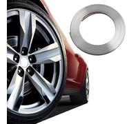 KLZWCP Bague De Protection De Jante, Bande Décorative De Protection De Moyeu De Roue Galvanisée pour Automobile Anti-Collision Et Anti-Rayures avec Promoteur D'adhérence(Color:Galvanoplastie Argent)