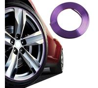 KLZWCP Bague De Protection De Jante, Bande Décorative De Protection De Moyeu De Roue Galvanisée pour Automobile Anti-Collision Et Anti-Rayures avec Promoteur D'adhérence(Color:Galvanoplastie Violet)
