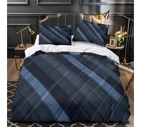 KLZXCVBNMQW Moderne Building Housse de Couette Microfibre 3D Imprimée 3 Pièces 2xTaies Douce Geometric Ensemble De Literie Confortable Entretien Facile for Garçon Single（135x200cm）