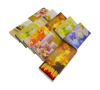 KM Firemaker - Lot de 20 boîtes d’allumettes longues 10 cm avec motifs bougies - Idéales pour barbecue, cheminée et bougies décoratives - Design chaleureux - Réf. Bougies