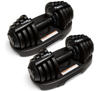KM-Fit 2x Haltère Réglable 1,5-12,5 kg Set 11 Niveaux Poids Musculation Gym