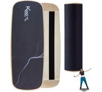 KM-Fit Balance Board | Planche d'équilibre en bois | Indoor Skateboard Indoorboard | Planche de surf, planche de surf pour l'entraînement de la coordination | Force & équilibre