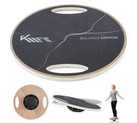 KM-Fit Balance Board rond en bois Entraîneur d'équilibre Planche à bascule Indoor