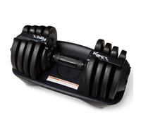 KM-Fit Haltère Réglable 1 5-18 kg 12 Niveaux Musculation Fitness avec Socle