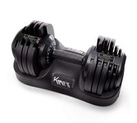 KM-Fit Haltère réglable 25 kg à l’unité, 18 niveaux, home gym