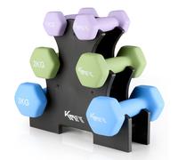 KM-Fit Set haltères néoprène 1-3 kg avec support ergonomique hexagonal Home Gym