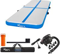 KM Fit Tapis Airtrack 4m bleu | pompe, sac & kit de réparation inclus