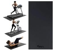 KM-Fit Tapis de Protection de Sol 120×60×0,8 cm | Antidérapant pour Appareils de Fitness | Amortissant Bruit & Vibrations | Tapis pour Yoga & Pilates | 4 Tailles Disponibles