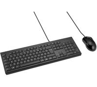 Km100 Eq Combo Clavier Filaire Et Souris Ambidextre Pour Pc De Bureau Et Ordinateur Portable, Design Anti-Éclaboussures, Compatible Avec Windows Et Mac, Iso Azerty, Noir K75452Fr