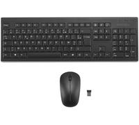 Km150 Eq Ensemble Clavier Et Souris Sans Fil Pour Windows Et Macos, Récepteur Nano Usb 2,4 Ghz, Clavier Avec Pavé Numérique Pleine Grandeur, Souris À Clic Silencieux 1200 Dpi Noir K75562Fr