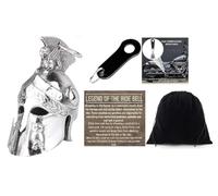 KMA Est. 2005 The Ride Bell Casque de guerrier gladiateur avec crochet noir pour moto