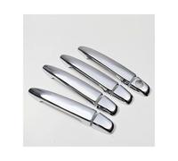 KMAGE Accessoires Voiture Pour Toyota Pour Previa Pour Estima Pour Tarago2008 2007-2017Autocollant Garniture Poignée Porte Voiture Carbone Noir Brillant(Silver no button)