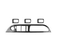 KMAGE Poignée Porte Intérieure Cadre Commande Commutateur Fenêtre Voiture En Fiber Carbone Garniture Autocollante Pour Série 5 E60 M5 520i 520d 530i 2007 2008 2009 2010