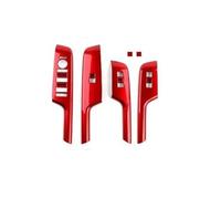 KMAGE Poignée Porte Intérieure Couvercle Bouton Commutation Fenêtre Électrique Voiture Garniture Protection D'accoudoir Porte Pour Hyundai Pour Kona SX2 2024 2025 2026 LHD(LHD Red)