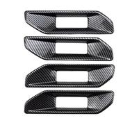 KMAGE Poignée Porte Intérieure Garniture De Couverture Panneau D'accoudoir Poignée Porte Intérieure 4 Pièces Pour Ford Pour Ranger Pour Everest 2023 2024(Carbon fiber color)