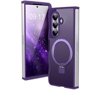 KMAMBAG [Support magnétique et cadre ondulé] Coque pour Samsung Galaxy Z Fold 7 [Convient pour Mag Safe] [Protection militaire contre les chutes] Ne jaunit pas Translucide Z Fold 7 Anneau de téléphone