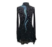 Kmarouse Robe De Patinage Artistique For Filles Et Femmes, Taille Personnalisable, Robes De Compétition De Gymnastique Respirantes Et Flexibles(M)